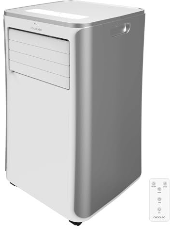 Cecotec Aire Acondicionado Portátil con Mando a Distancia ForceClima 9100 Essential. 9000BTU, Bajo Consumo, Pantalla LED, 4 Modos, 2 Velocidades, Cobertura 25m2