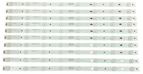 ERAKAFZTTK Tira de LED Compatible Fit For Haier LE49U5000A. Compatible Fit For JVC LT-49C550 LS49H510N 30349008202 LE49D8-01(A) LCD490DUY-SHA2 LE50D8-03 30350008203 LC490DUJ.(Kit 10pcs For 1 TV)