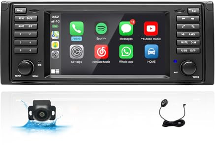 Uckazy Android 14 7' 2+64G Car Stereo for BMW 5 Series E53 1996-2007 Compatible with Carplay Android Auto Radio with IPS Touch Screen/Bluetooth/Mirror