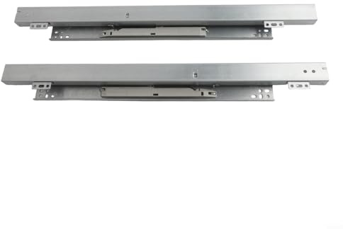 Schubladenschienen für Unterflurschubladen, Bodenmontage, sanft schließend, schwere Stahlschublade, 40 kg, 3 Kapazität, Vollauszug (500 mm)