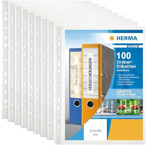 100 Stück Klarsichthüllen A5 Prospekthüllen DIN A5 Ordner Folien Glasklar Klarsichtfolien Stark Ringbucheinlagen 7 Löcher Klarsichthülle zum Schutz von Papier Akten & Dokumenten Karten- & Fotohüllen