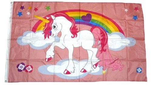 Fahne Einhorn rosa, unicorn, 90x150 cm, Flagge, Banner, **VERSAND GRATIS**