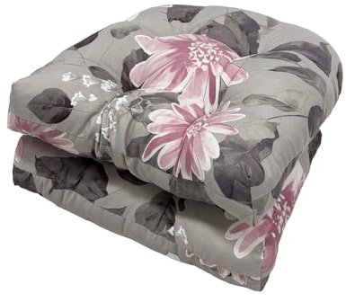 2er-Set U-förmige Outdoor-Sitzkissen, 48x48x10 cm – Wasserfeste, Dicke Stuhlauflagen für Garten, Terrasse, Büro & Innenbereich (Stuhl Nicht im Lieferumfang enthalten)