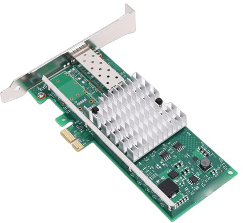 TIKATARER Carte Réseau PCI E X1 10 Go, Adaptateur Ethernet Fibre SFP avec Puce 82599EN, Prise en Charge des Systèmes de Serveur VMware ESXi