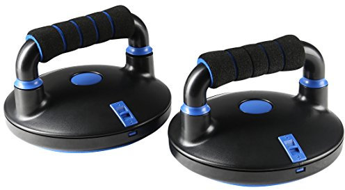 Ultrasport Liegestützgriffe rutschfest, runde Push Up Bars mit Rotationsfunktion, zur Entlastung beim Training und Vorbeugen von Verletzungen, 2er-Set Liegestütztgriffe, geeignet für Anfänger/Profis