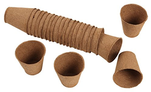 Floraworld 010844 Anzuchttöpfe classic 24er Set, Naturfarben, 6,5 x 6,5 x 6 cm