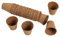 Floraworld 010844 Anzuchttöpfe classic 24er Set, Naturfarben, 6,5 x 6,5 x 6 cm