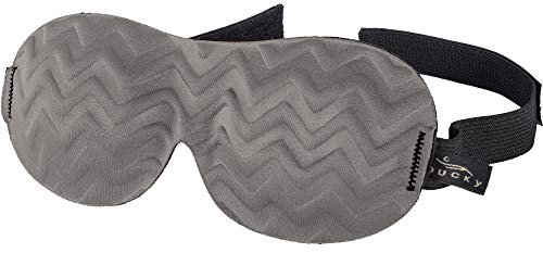 Bucky Ultraleichte Chevron-Augenmaske, graue Punkte, 1 Stück (1 Stück)