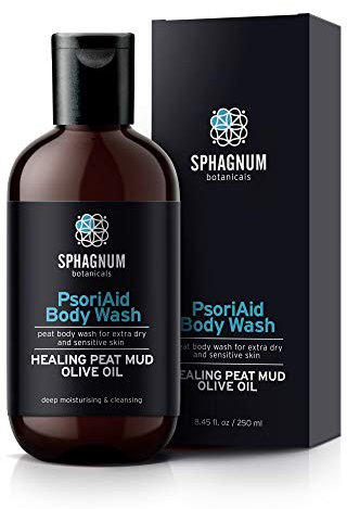 Eczema Body Wash & Cream 2in1 - Peat Mud and Olive Oil Shower Cream. Sulfate Free Treatment for Very Dry & Itchy Skin. Best for Relieving Psoriasis. 250ml