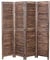 Mendler Paravent HWC-C30, Raumteiler Trennwand Sichtschutz, Shabby-Look Vintage, 170x160cm - braun