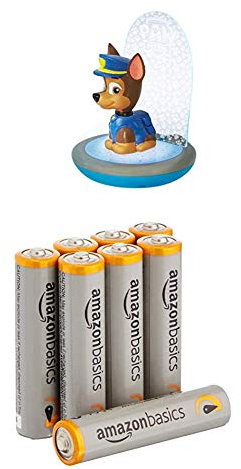 Paw Patrol Magic Night Light - Chase Kids Torch and Projector by Go Glow with Amazon Basics Batteries