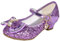 mama stadt Scarpe Principessa Bambina Scarpe Bimba Tacco Scarpe Glitterate Tacchi Ragazza Scarpe Cosplay Principessa con Paillettes Scarpe Eleganti Bambina per Cerimonia Festa, Viola/ 29