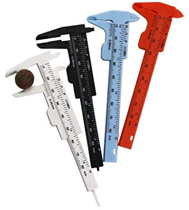 Folewr-8 Messschieber 2 Stück - Kunststoff Schieblehre Für Innen, Außen, Tiefen Und Stufenmessungen - 80mm