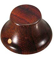 Boston Potiknopf, Bell Knob, Holz, Stallion, mit Zeiger, Bubinga, 25x14mm