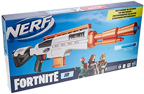 Nerf Fortnite IR Motorisé Blaster - Dart-Blasting Fortnite Blaster Replica - 6 fléchettes amovibles - 12 fléchettes officielles Nerf Elite