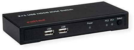 ROLINE KVM Switch, HDMI 4K, USB, 1 User - 2 PC