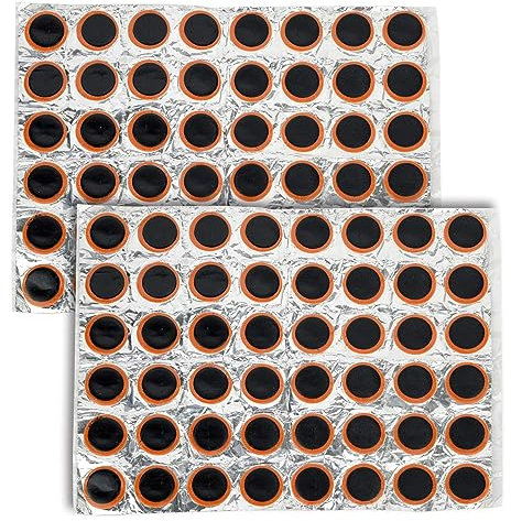 TinLeJa Bike Bicycle Tire Patches, Not Self-Adhesive Rubber Patch Outdoor Cycling Bicycle Tire Tool for All Inflatable Inner Tubes in Road Emergency