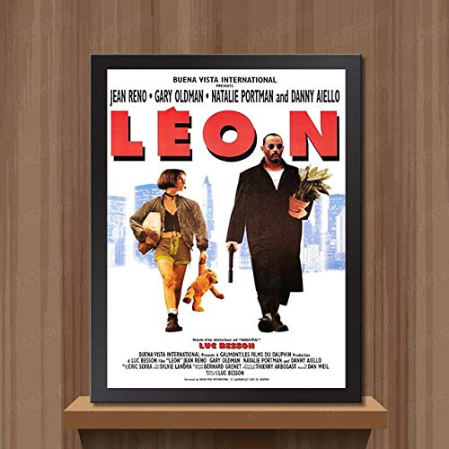 Bilder,Poster Kunstdrucke,Filmplakat, Leon The Professional Pop Art Leinwanddrucke Home Wanddekoration, Teen Schlafzimmer Kunst Gemälde, Bar Raumdekoration, Poster Für Schlafzimmer Wände_50X70Cm