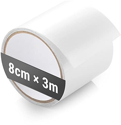 ecooe Zelt Klebeband 3M x 8CM Zelt Klebebänder Reparaturband Transparent wasserdichte Professionell geeignet für PVC-beschichtetes Zelt markisen Pavillon Flicken