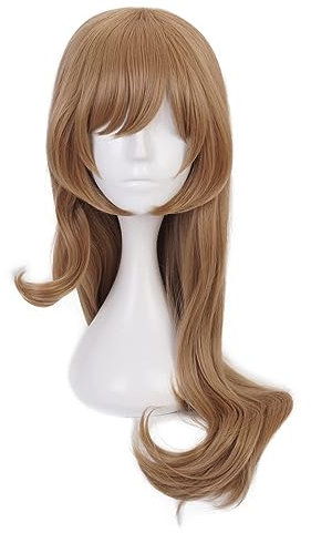 Anime Cosplay Perücke Hellbraunes langes Haar für Comic Con, Cosplay Show, Halloween