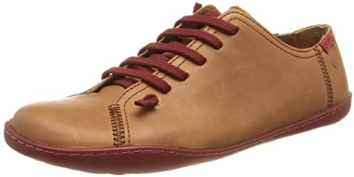 Camper Peu Cami Casual Sneakers for Women - Ultra-Comfortable Leather Women’s Sneakers with Anatomic Shape and Abrasion-Resistant TPU Outsole, Medium Brown 211-36 EU/US 6