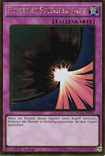 TCG PGL3-DE092 - Finstere Spiegelkraft Gold Rare DE im Set mit Ultrapro Toploader Yugioh