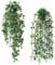 Dremisland Artificial Plant Eucalyptus - Set of 2 Decorative Artificial Hanging Plants with Pots Fake Ivy Vines Greenery Faux Trailing Plants for Home Garden Office Shelf Wall Decoration