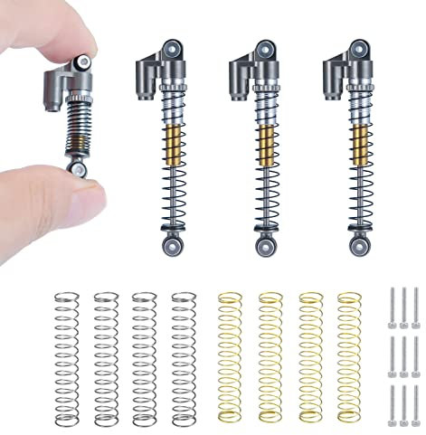 AXspeed Metall 48 mm RC Stoßdämpfer verstellbar lang Stoßdämpfer für 1/24 Axial SCX24 Deadbolt C10 JLU CRC AXI00005 Crawler Auto (Titan)