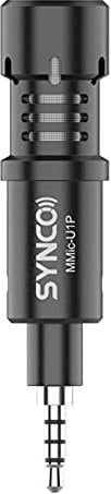 SYNCO MMic-U1P Richtmikrofon Mikrofon Kondensatormikrofon mit Nierencharakteristik und 3,5-mm-TRRS-Stecker 90°Drehung für Smartphone Tablet Vlogging Live-Streaming-Videoaufzeichnung