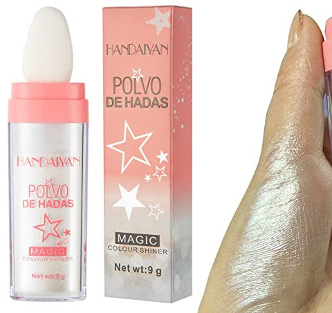Fairy Highlight Patting Powder Highlighter - Glitter Highlighter, Fairy Highlighter Powder Body Highlighter, Schimmernder Highlighter-Puderstift Für Gesicht Und Körper, 3 Farben