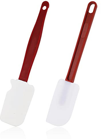 LUTER 2pcs Spatule en Silicone Résistant aux Hautes Températures, 12 in, Rectangulaire, pour la Cuisson et le Mélange