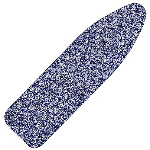 Memeaty Ironing Board Cover and Pad 15x54 Inch Standard Ironing Board Cover with Elastic Edge and Hook and Loop Fasteners Scorch and Stain Resistant Cotton Ironing Covers with Thick Padding