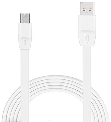 Aiivioll Câble de charge UE plat de rechange compatible avec le haut-parleur sans fil Logitech UE Boom Megaboom Miniboom Boom2 Roll (blanc)