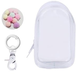 Clear Doll Display Bag Keychain Portable Hanging Figure Storage BagMystery Box Organizer Dustproof Collectibles Display Case for Showing Off Blind Boxes Mini Figures