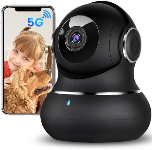 litokam 5G Indoor Camera, 5MP Little elf camera, WiFi Camera with 360° Motion Tracking, Baby Monitor with 5G/2.4G Dual-Band, Pet Camera with App, Cry Detection, Night Vision, Compatible NVR/Alexa
