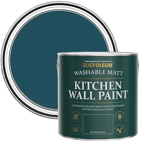 Rust-Oleum Blue Washable Kitchen Wall Paint in Matt Finish - Commodore Blue 2.5L