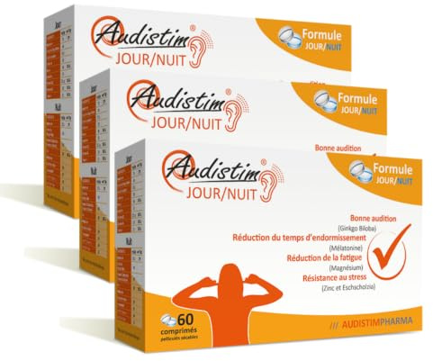 Audistimpharma - AUDISTIM JOUR/NUIT Bourdonnements - acouphènes - Lot de 3 Boites de 60 Comp. (3)