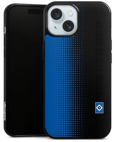 Slim Case extra dünn kompatibel mit Apple iPhone 15 Silikon Handyhülle schwarz Hülle HSV transparent Logo