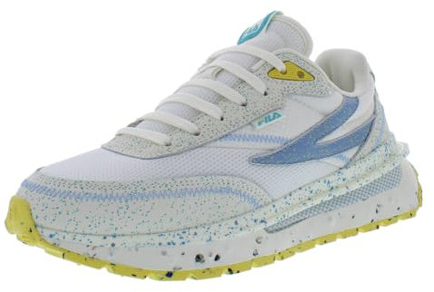Fila Renno Green Splatter Damen-Schuhe, Größe 43, Farbe: Weiß/Gelb/Creme