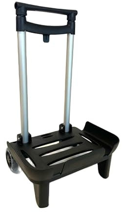 Devesa Carro para Mochilas Escolares - Ligero, Plegable y Resistente, con Base Protectora y Bandeja Grande, Ruedas Silenciosas y Diseño Ergonómico para Evitar Dolor de Espalda (Negro)