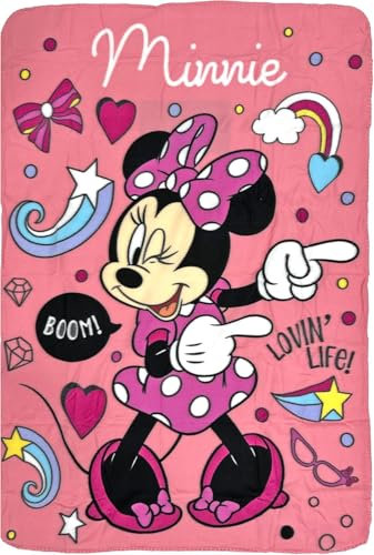 CARTOON Plaid enfant Minnie Disney couverture 100 % polyester 100 x 140 cm
