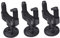 ibasenice 3piezas Soporte De Guitarra Montado Pared Con Agarre De Bloqueo Automático y Base Gancho Extraíble Para Guitarra Negro