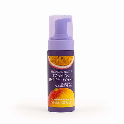 Tropical Fruits Mango and Passionfruit Foaming Body Wash Fruity 140ml | Foaming Shower Gel That Gently Cleanses and Refreshes Skin. Fruity Scent with Mango and Passionfruit Notes. For Daily Use.