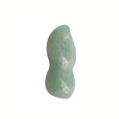 Adornos de maní de cristal, piezas de tallado de jade, decoración del hogar, regalos de manualidades, maní de jade, dongling verde