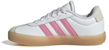 adidas Unisex Kids Vl Court 3.0 Kids Shoes, FTWR White/Bliss Pink/Alumina, 3.5 UK