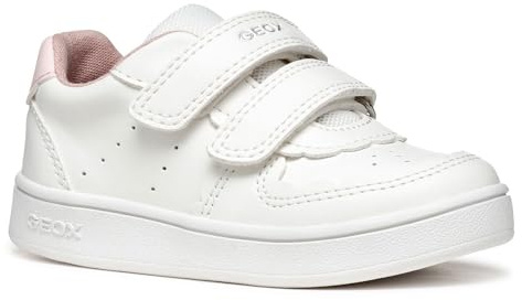 Geox B ECLYPER Girl A, Baby - Mädchen Sneaker, White/Lt Pink,