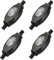 LNGJIN Interruptor táctil impermeable, 4 unidades, IP65, impermeable, interruptor de cable negro, interruptor intermedio para exteriores, interruptor de cable exterior