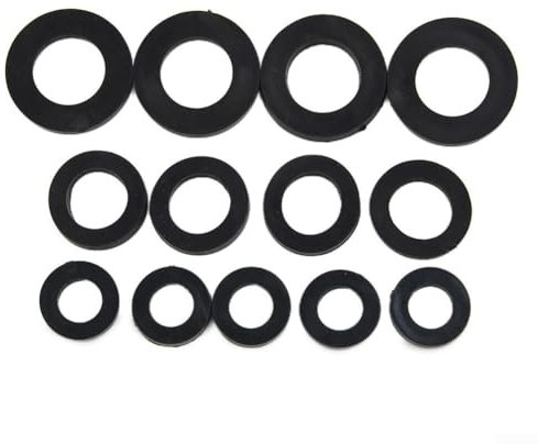 Assortiment de rondelles plates en caoutchouc, lot de 13 rondelles de robinet 3/8, 1/2, 3/4 pour évier ou baignoire, lavabo, joint d'étanchéité pour réparation de robinet
