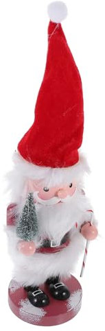 BCOATH Decorazione Natalizia Di Babbo Natale Schiaccianoci Pupazzo Di Legno Decorazione Natalizia Per La Stanza