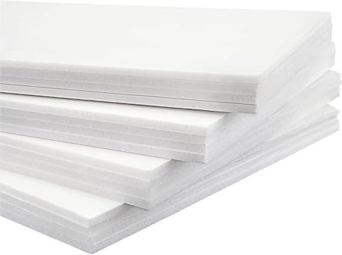FWEEK 16 stycken skumplattor A3, vit, 5 mm för pyssel och reklam | Vita foamboard-plattor med polystyrolskumkärna 420 × 297 × 5 mm, för presentationer, modelltillverkning och förpackning